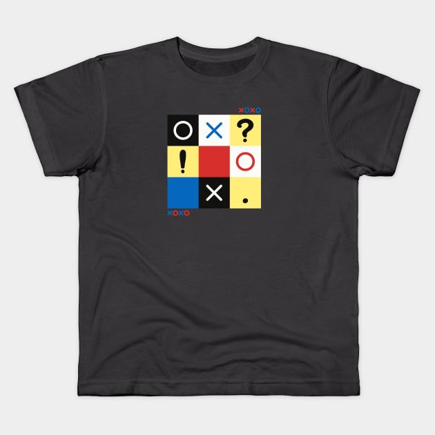 ' XOXO in a Funk Board Game Classic Logo Design Kids T-Shirt by Al-loony